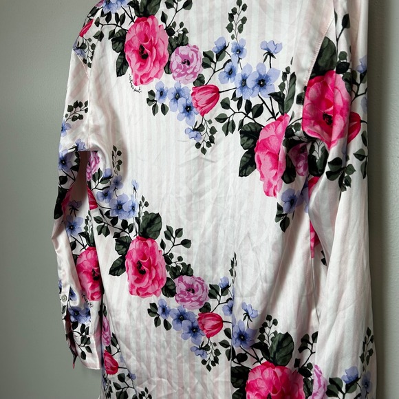 Victoria Secret XS Robe / button up gown collared pink purple NWT - Picture 6 of 6